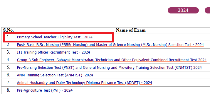 Primary school teacher eligibility test 2024 Primary school teacher eligibility test 2024